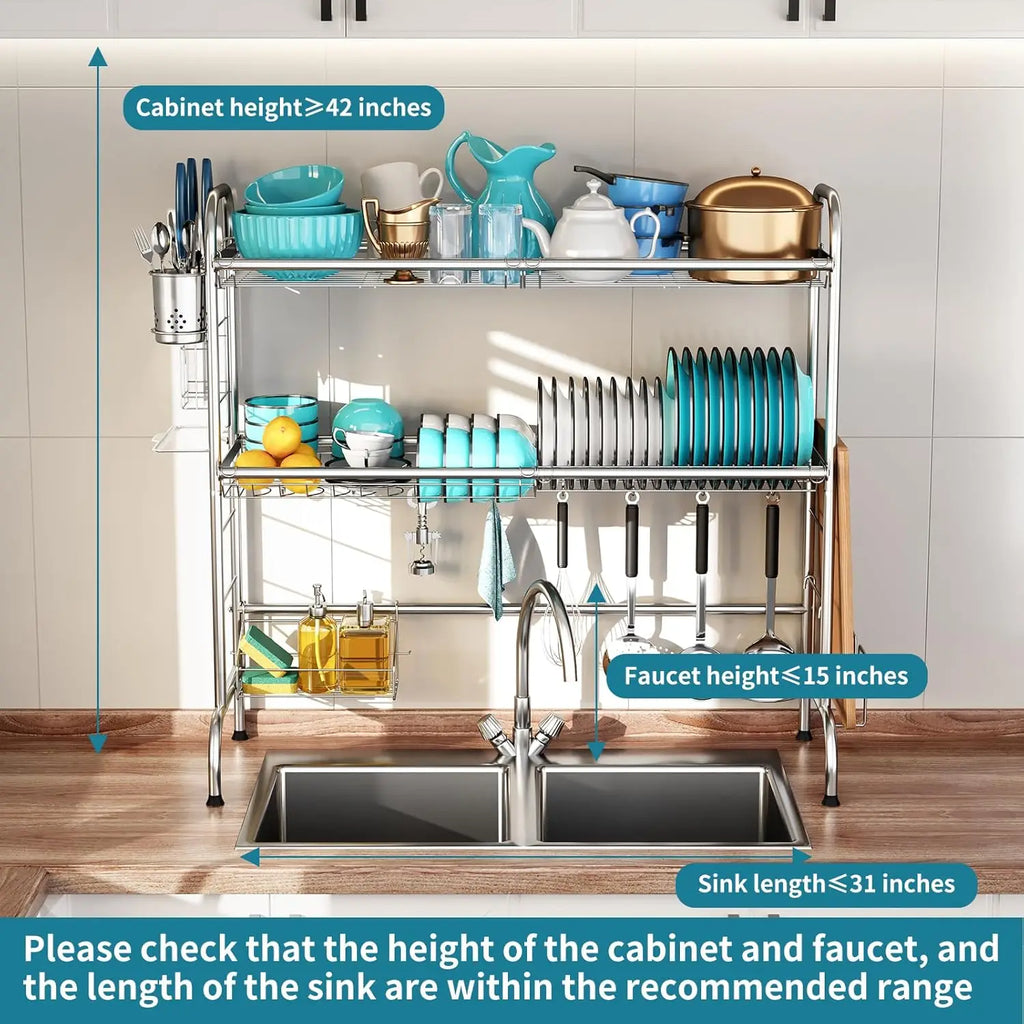Stainless Steel Over Sink Dish Rack