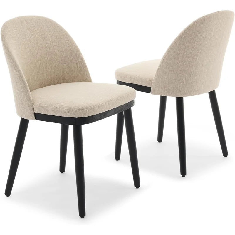 2 Modern Linen Upholstered