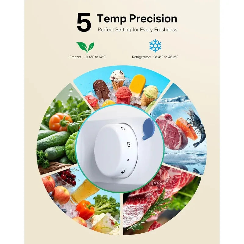 7.7 CF Refrigerator with Freezer Reversible Door Swing