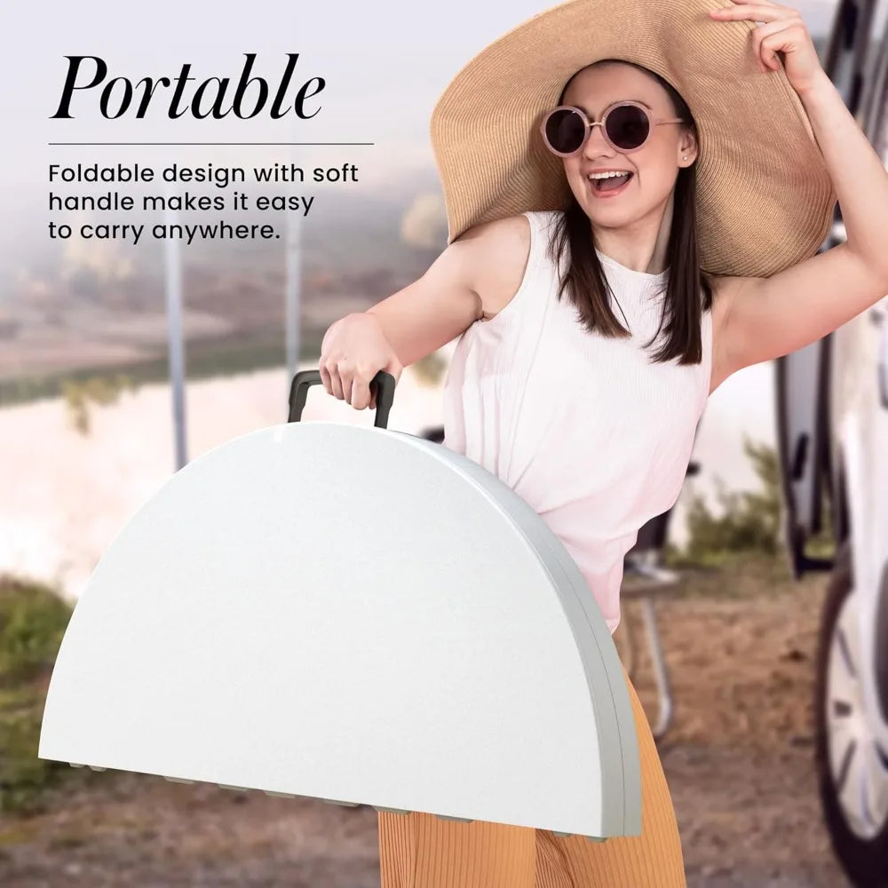 41" Circular Foldable Built in Handle & Steel Legs