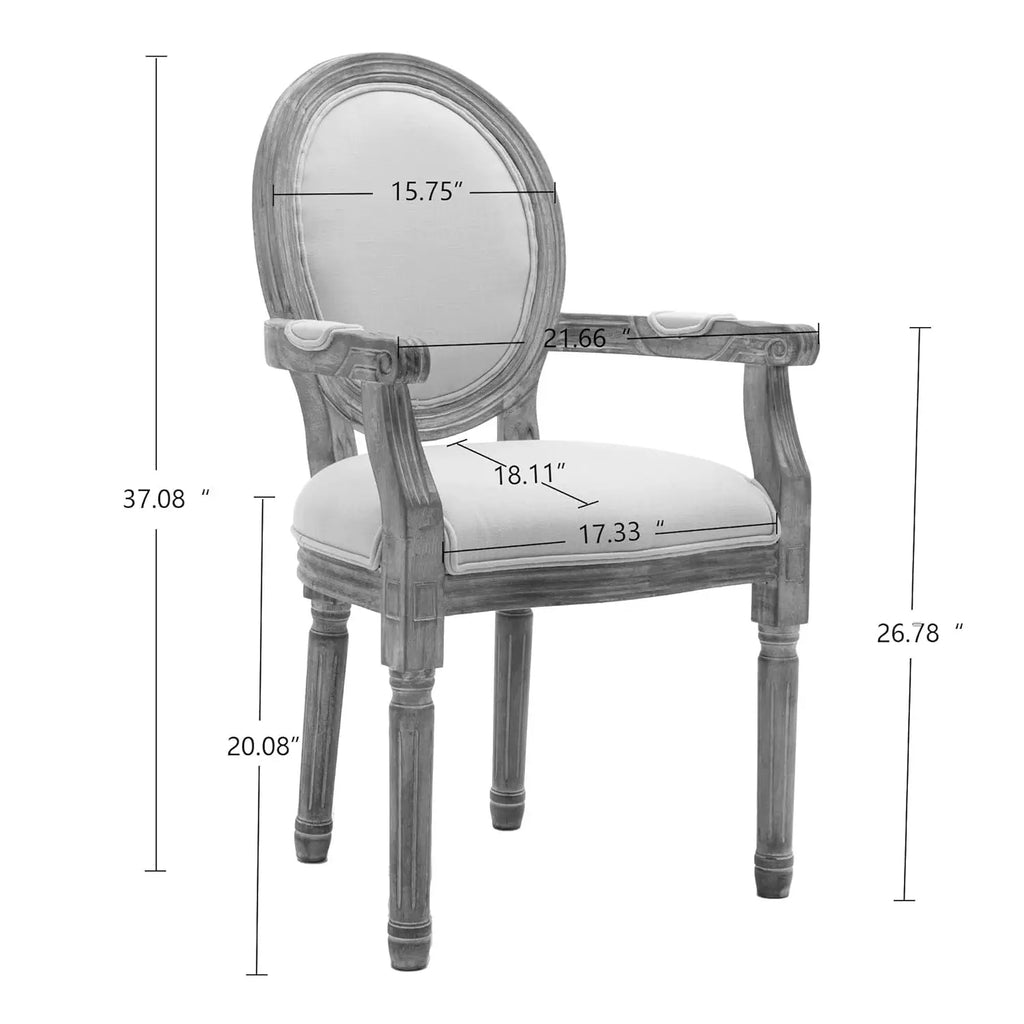 French Round Back Upholstered