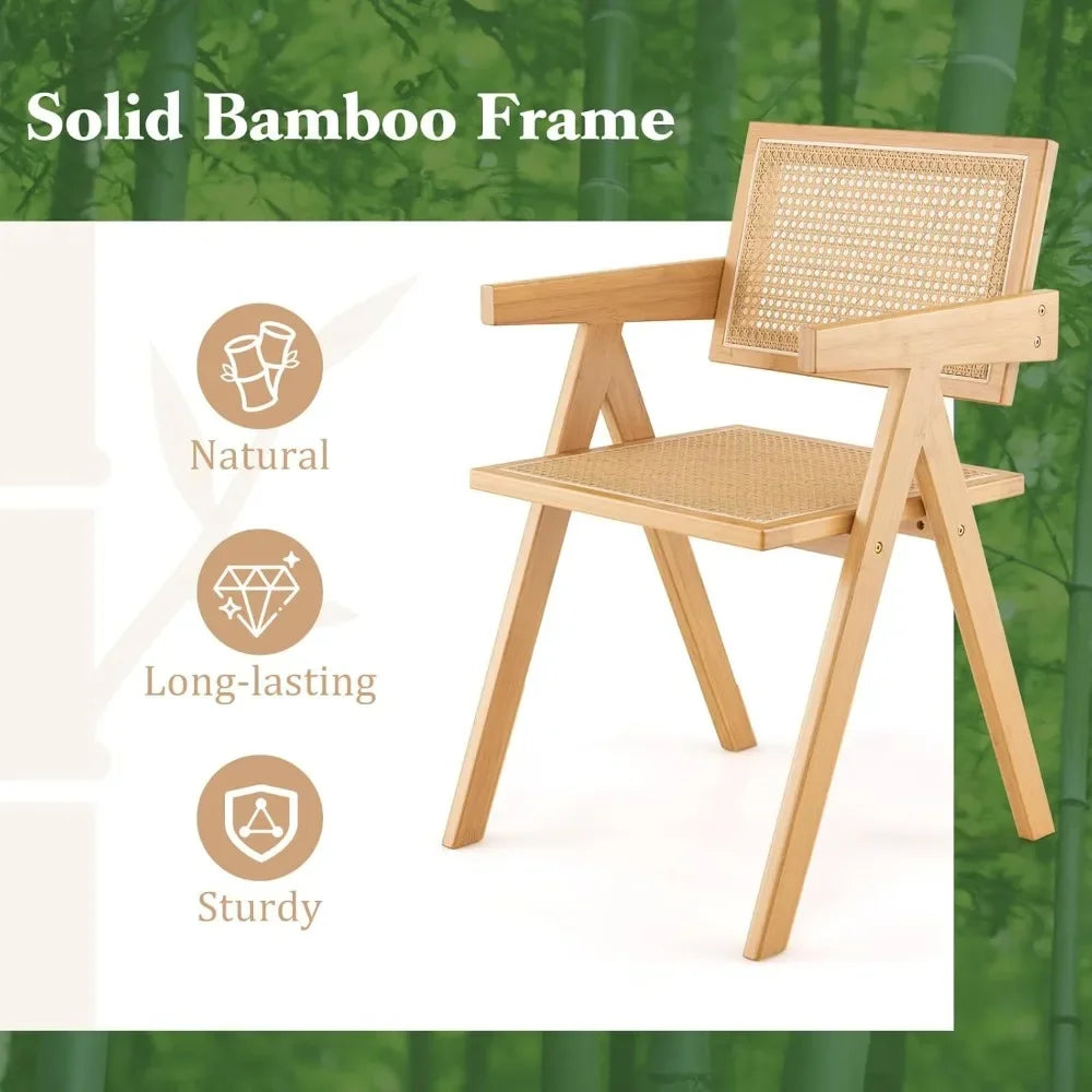 4 Rattan Boho Cane Max Load 330 Lbs,