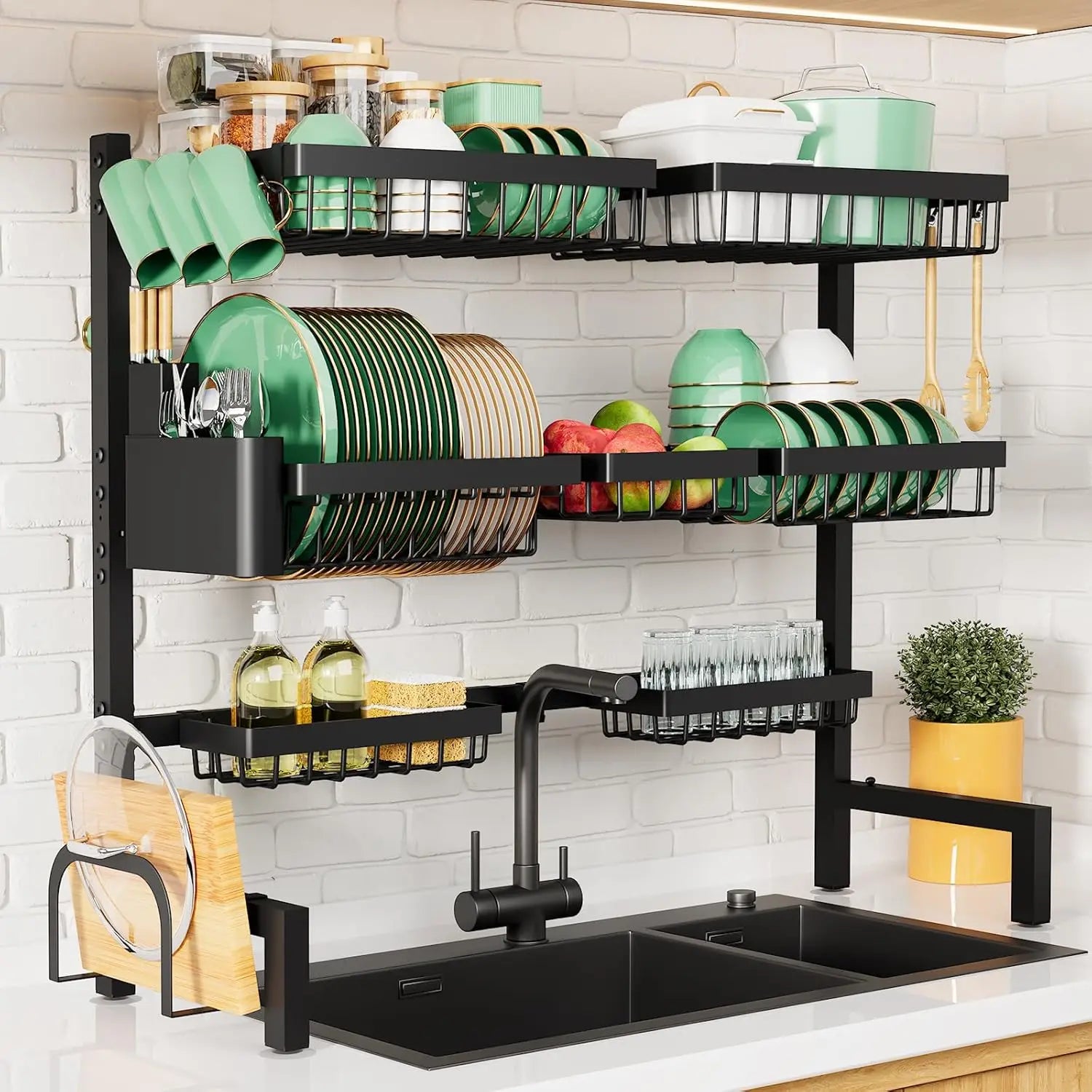 Over Sink Dish Rack, Adjustable 30"-33.9"
