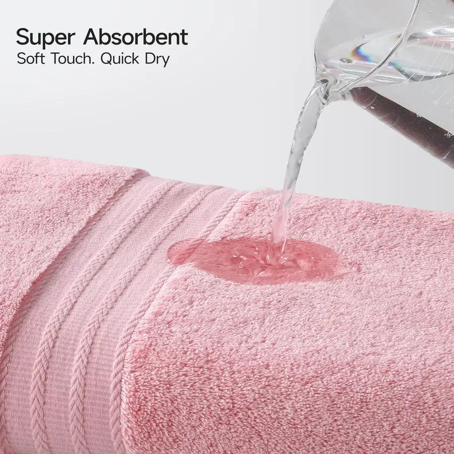 Pink Towel Set Luxury Bath Towels
