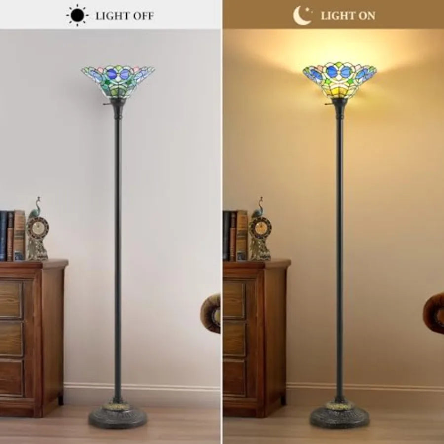 70" Tiffany Torchiere Lamp