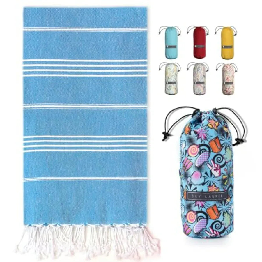 Turkish Beach Towel with Travel Bag 39 x 71