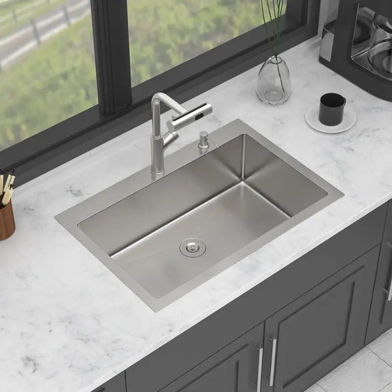 33" Drop-in Single w/Pull-out Faucet