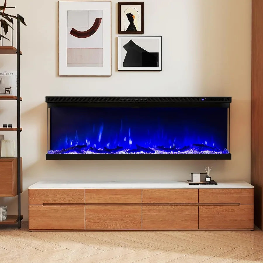 3-Sided 50" Electric Fireplace
