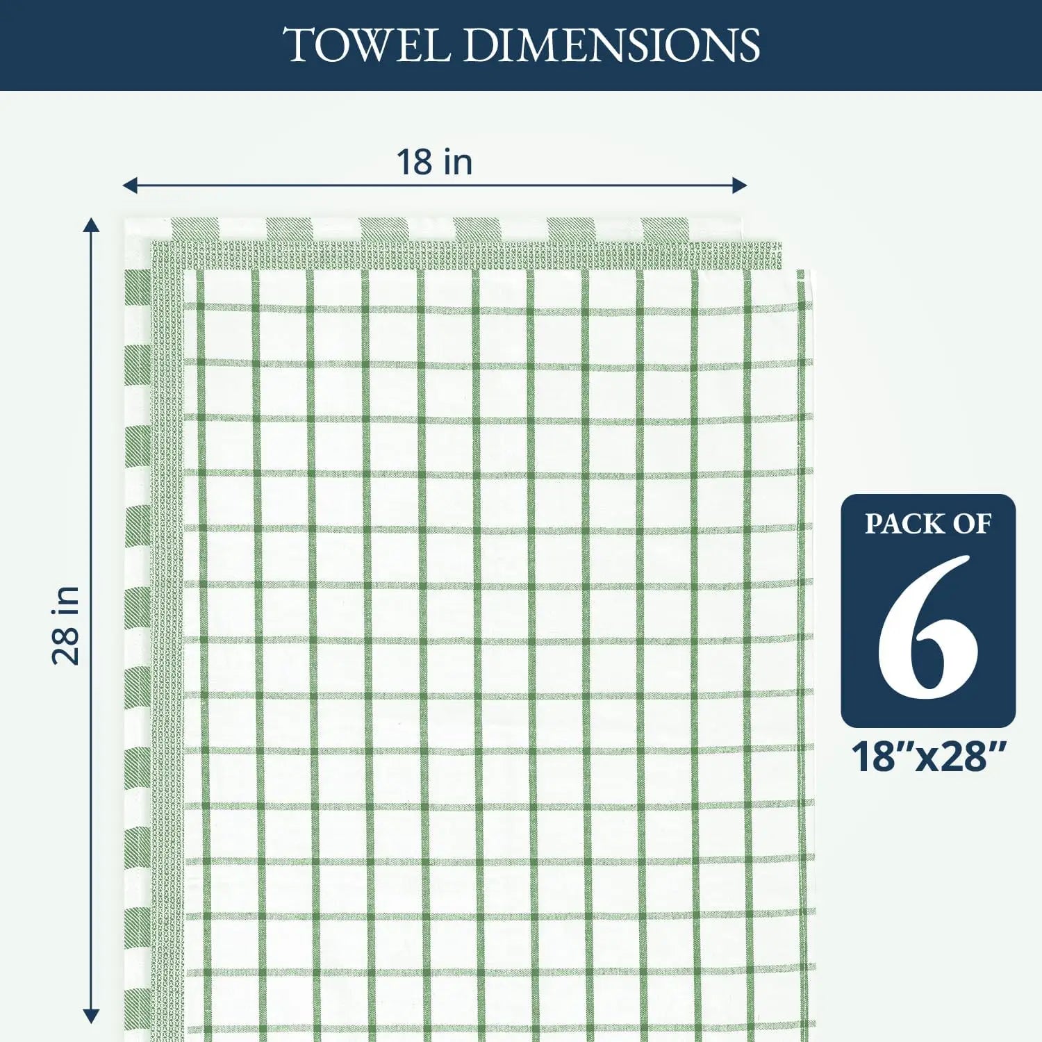 Cotton Kitchen Towels Set of 6