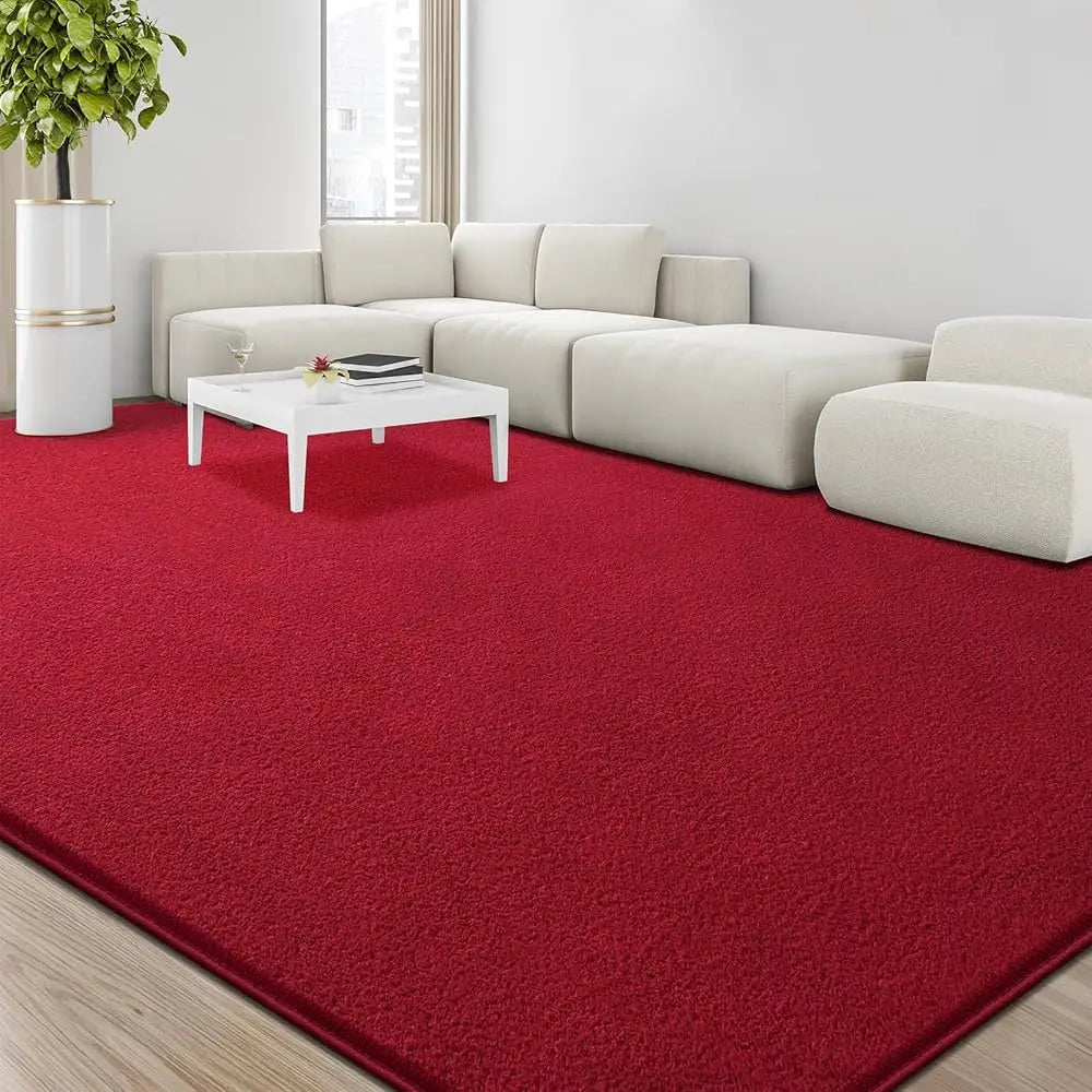 6x9 Red Shag Soft Thia Memory Foam