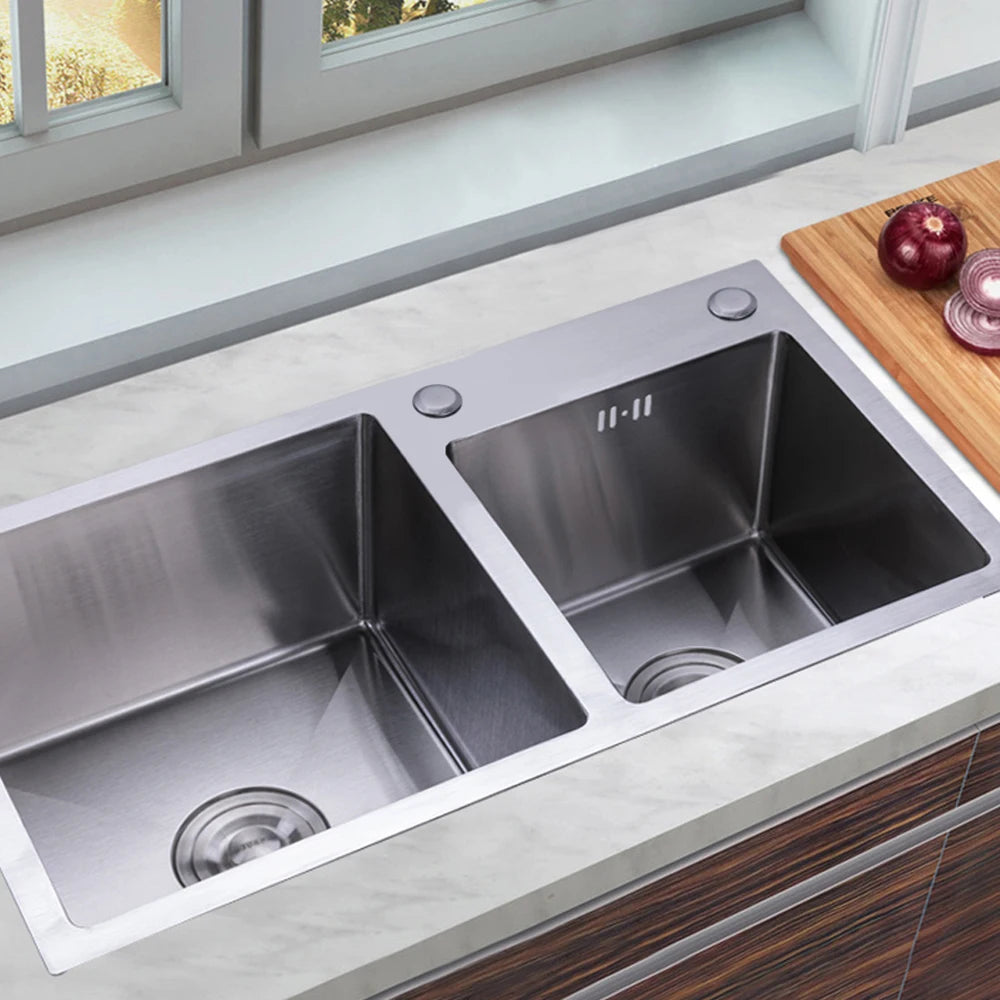 Stainless Double Bowl Anti Corrosion Soundproof