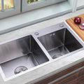 Stainless Double Bowl Anti Corrosion Soundproof
