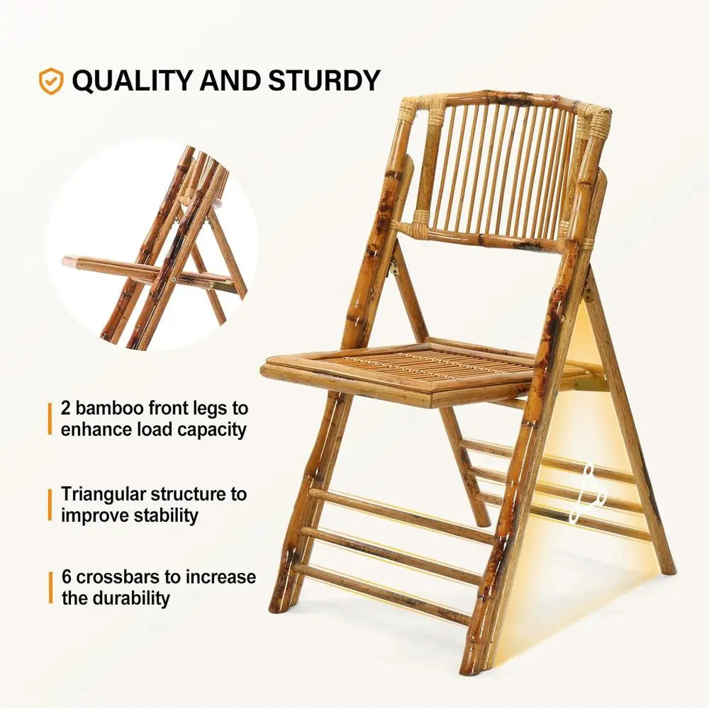 Vintage Bamboo Folding Chairs 4