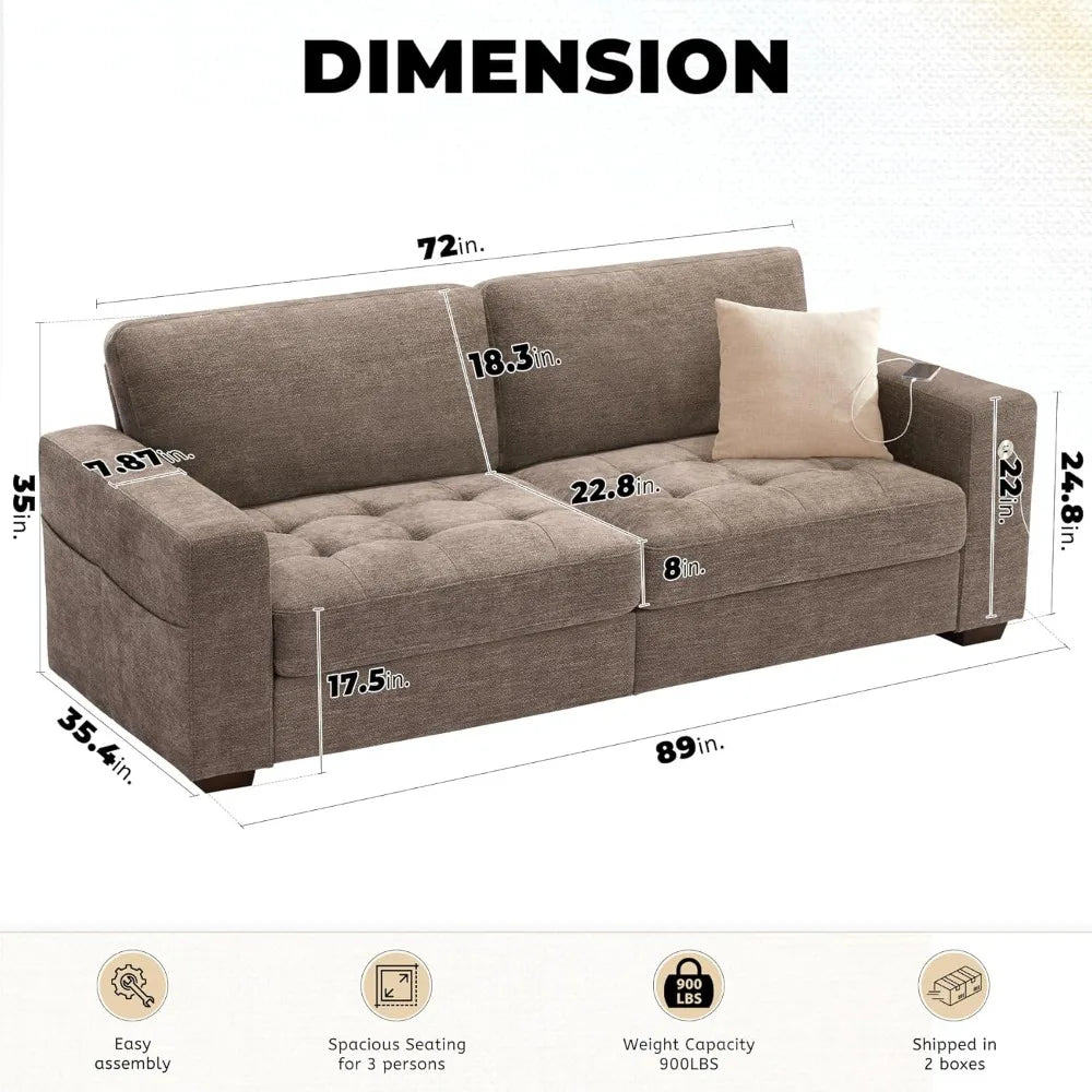 Modern Sofa Chenille