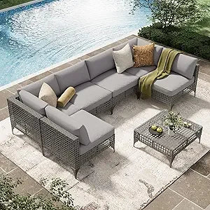 7-Piece Rattan Patio Set