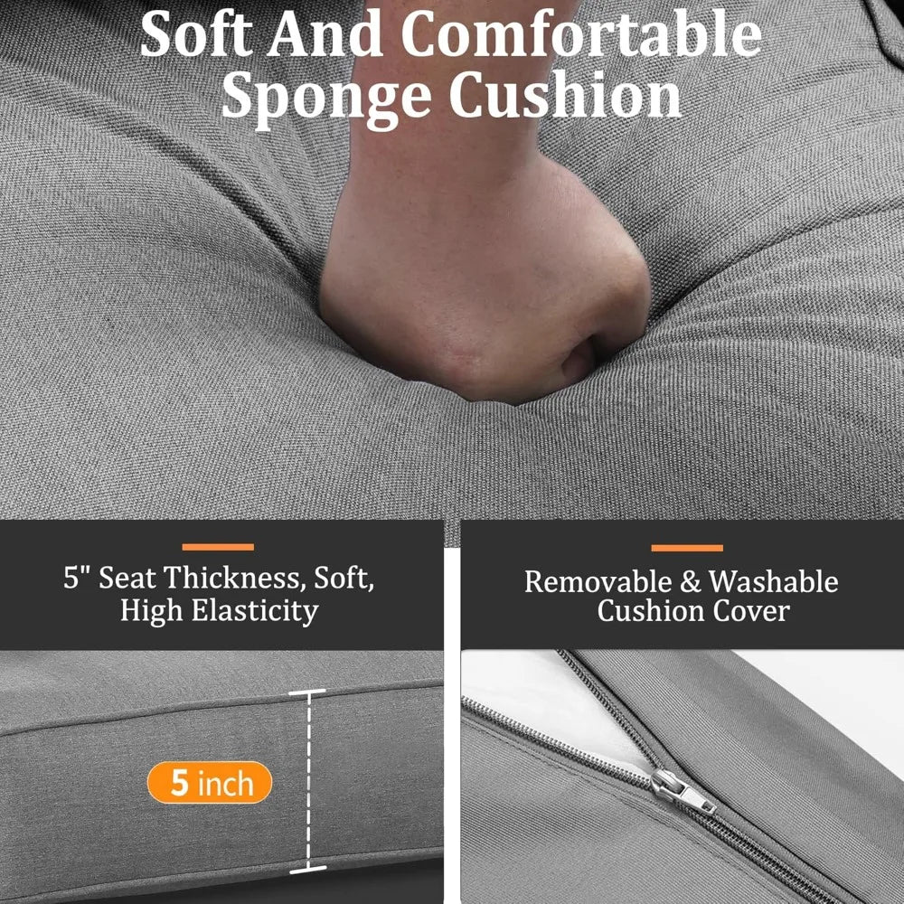 All-Weather Aluminum Patio Sofa