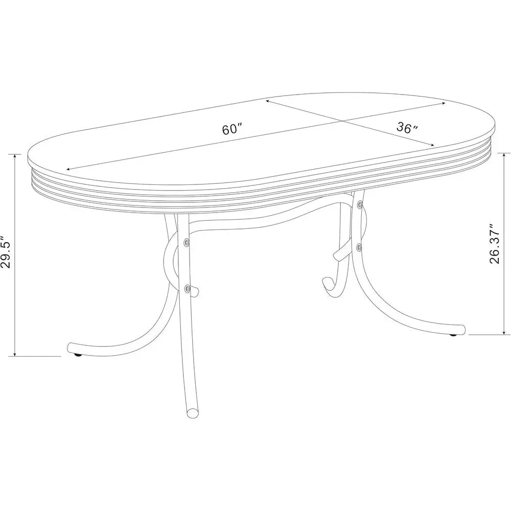 5 pc MiCM 1950s-Style Oval laminate
