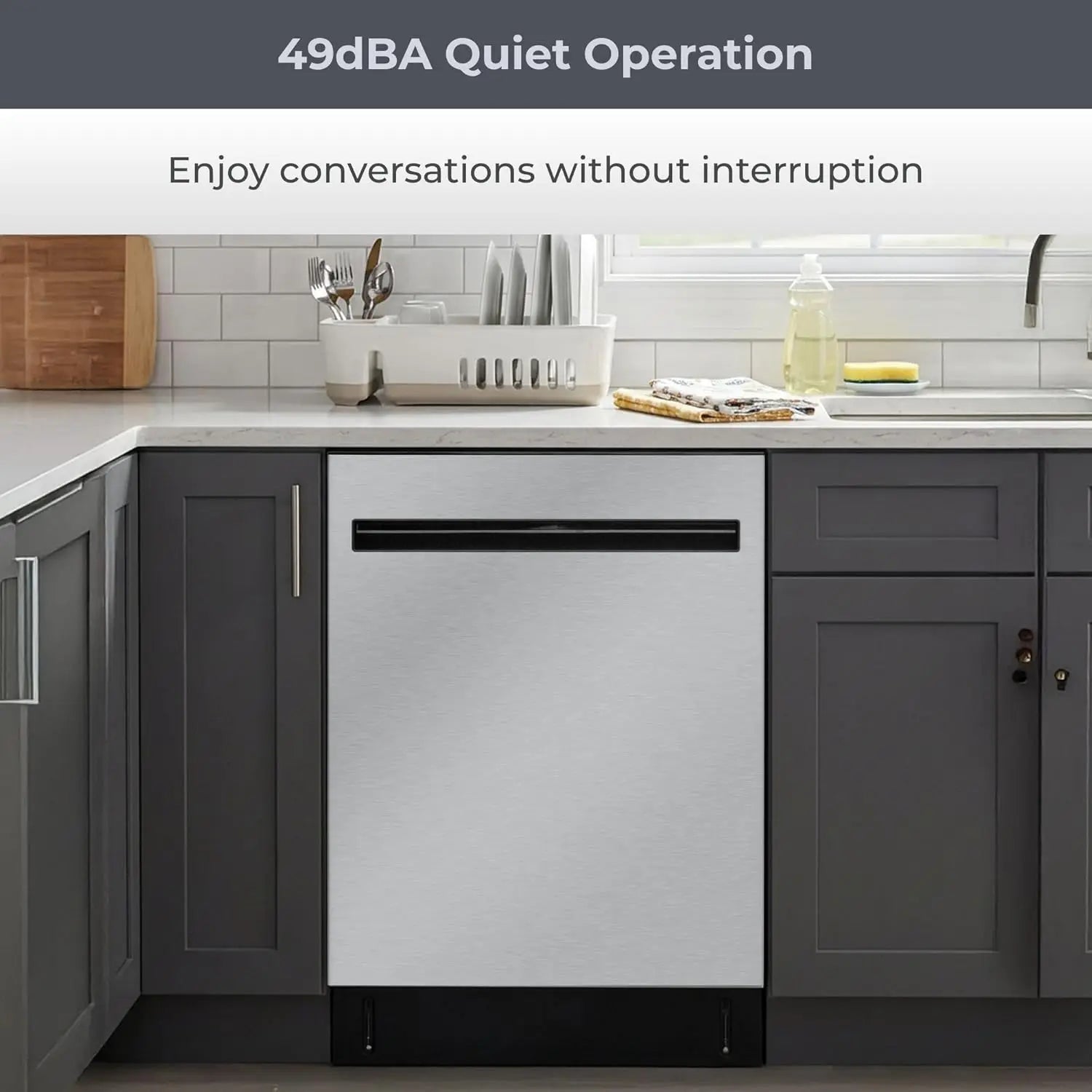 3-Rack Built-In Dishwasher Stainless Steel Tub