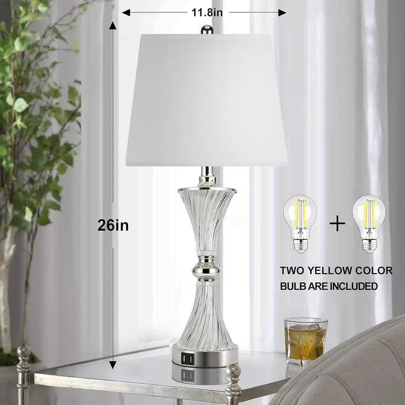 2 Modern USB Dimmable Lamp