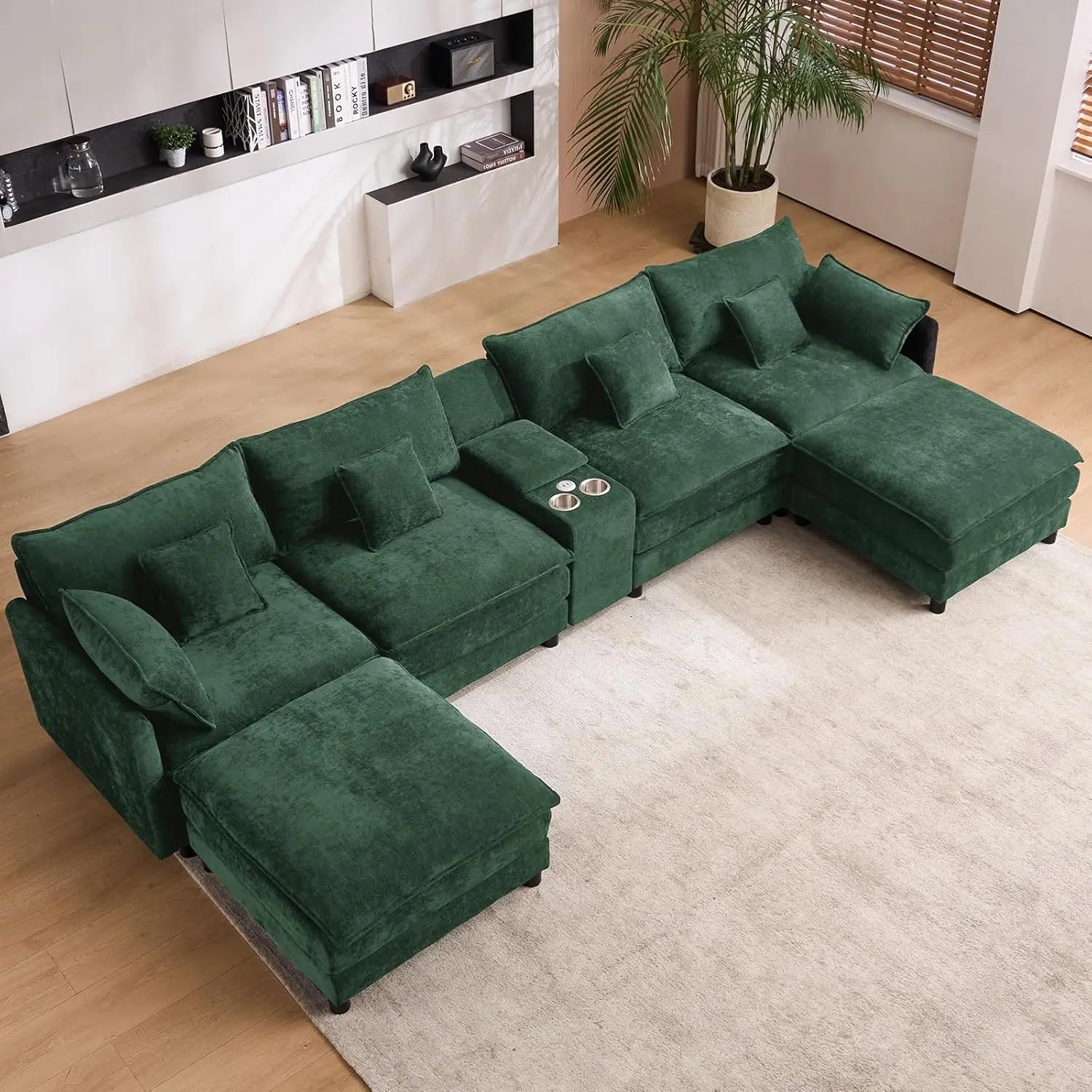 145" Oversized Modular Sectional U-Shaped