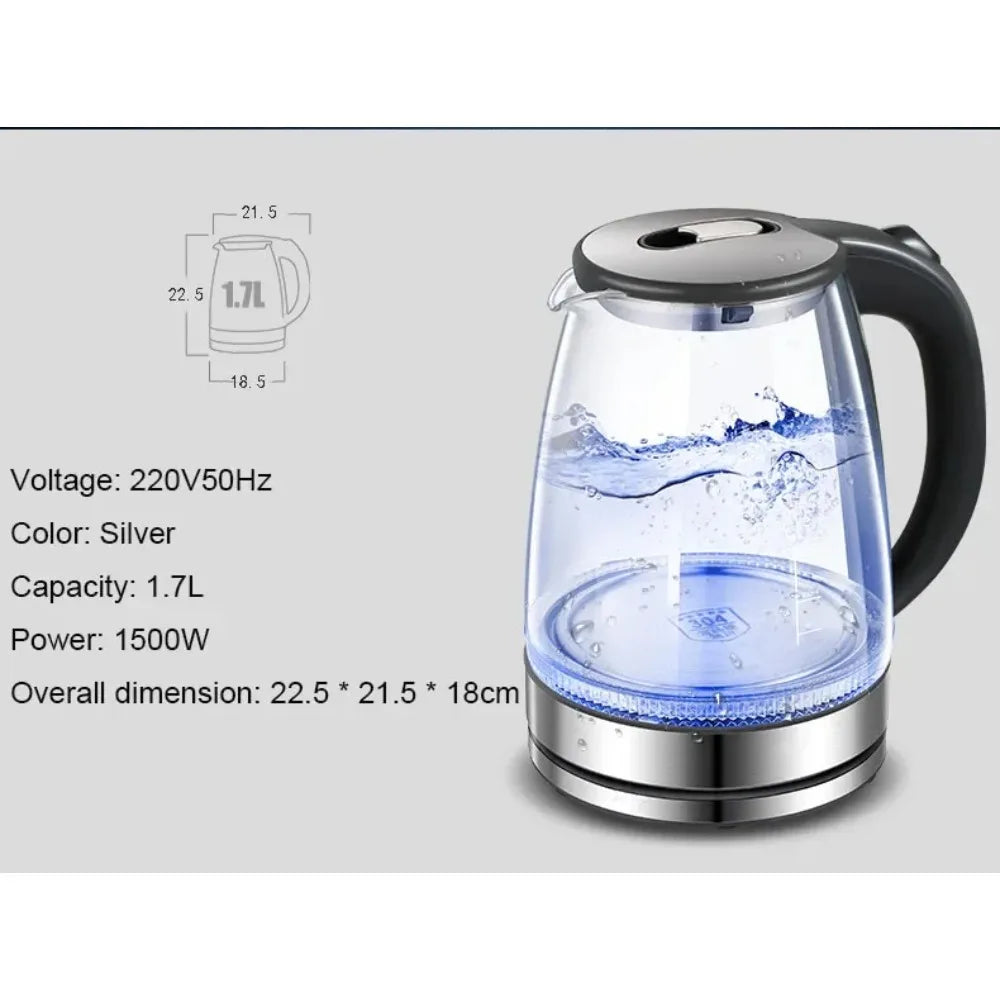 2L Electric Glass Kettle with LED Indicator