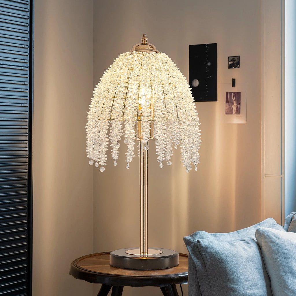 Elegant Vintage Crystal  Lamp