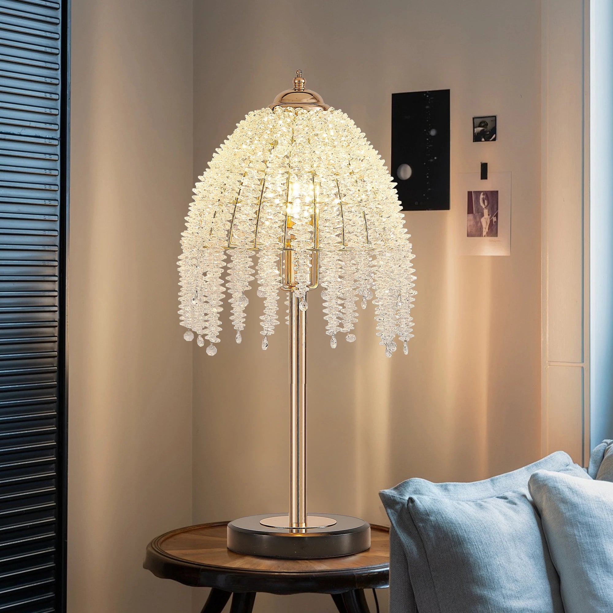 Elegant Vintage Crystal  Lamp