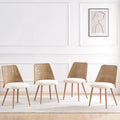 4 Rattan Metal Legs Upholstered