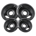 2-6" 2-8" Black Cooktop Drip Pans
