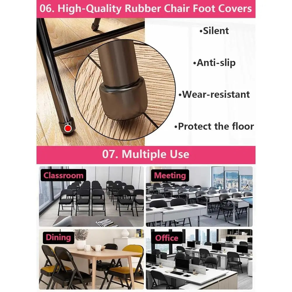 Black Metal Stackable Indoor/Outdoor