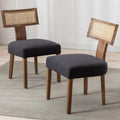 Upholstered PU Leather w/Wood Leg