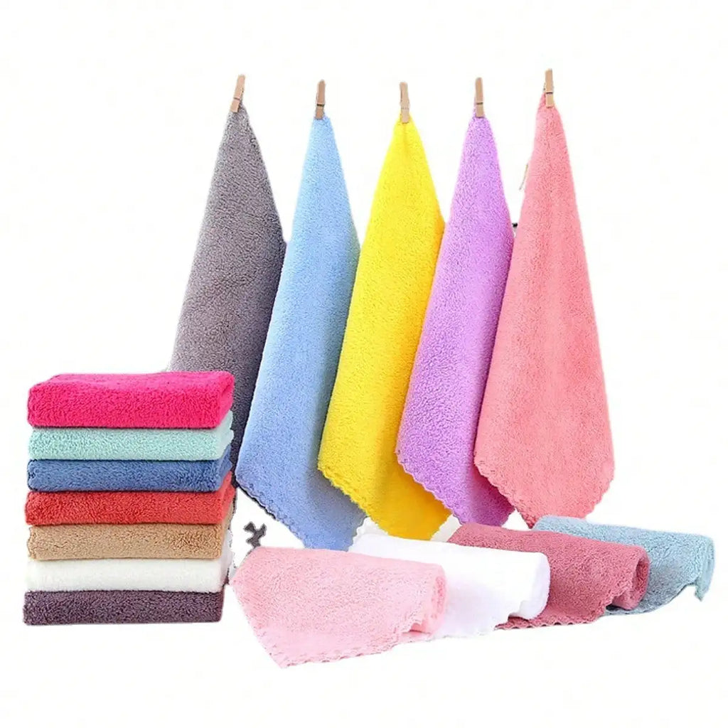 5pcs Fleece Washcloths Set, Soft & Absorbent