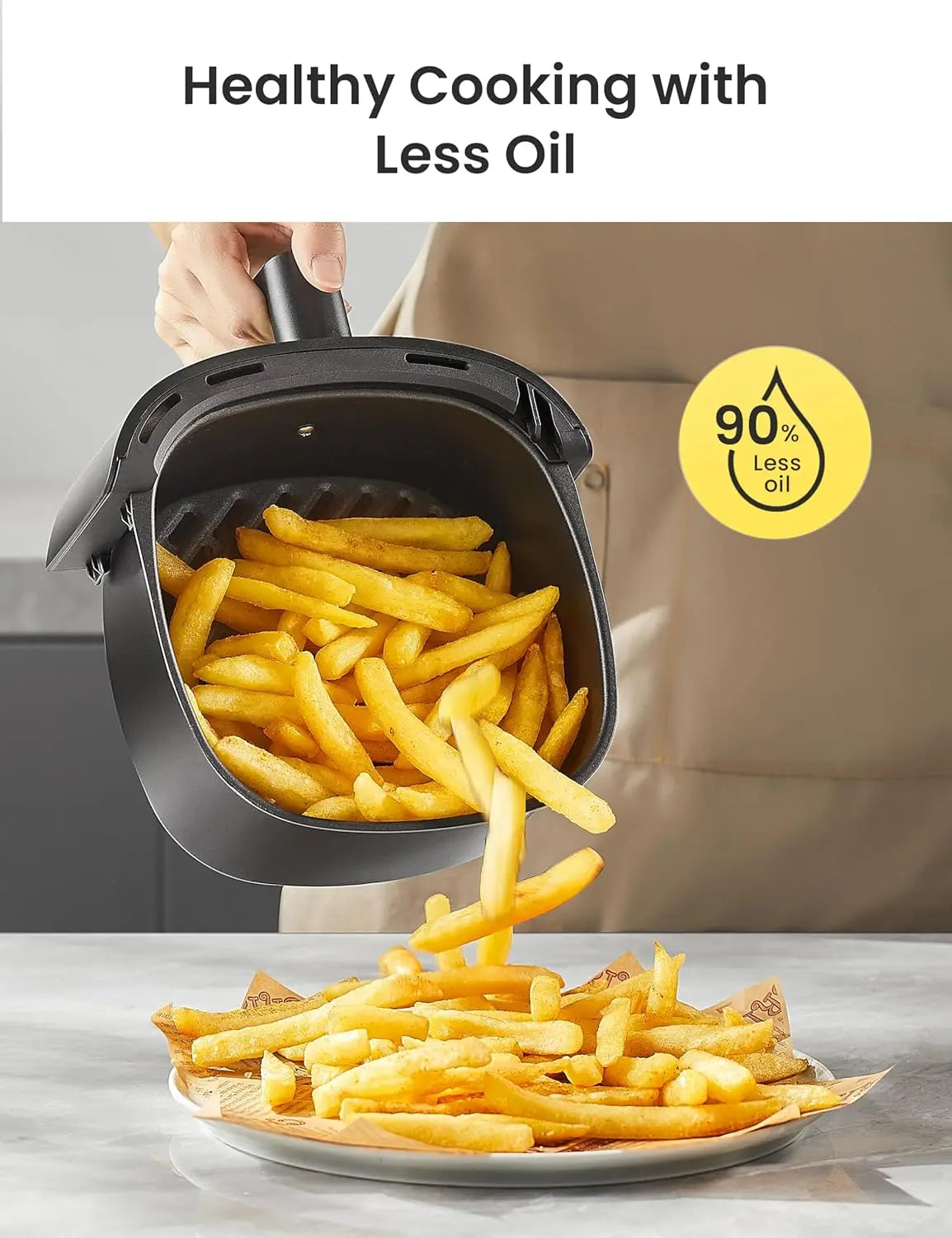 Compact 2.1 Quart Air Fryer Adjustable