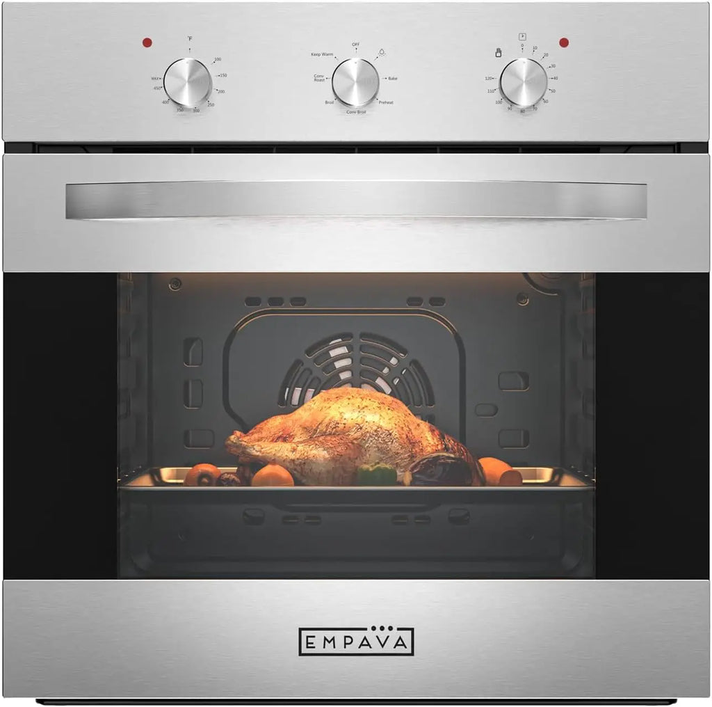 24' Electric Single Wall Oven 6 Cooking Functions