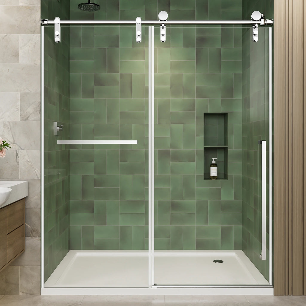 56"-60"Wx75 H Frameless Sliding Shower Door