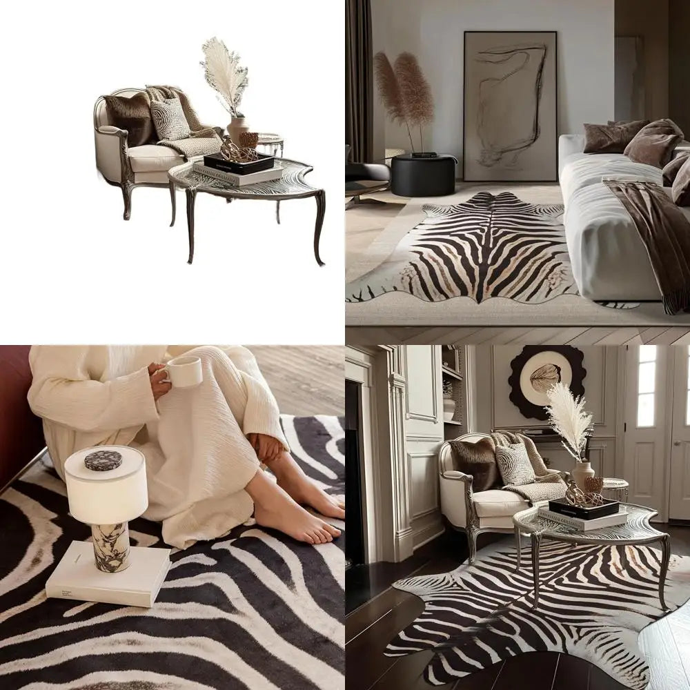 3x4  Faux Zebra Cowhid