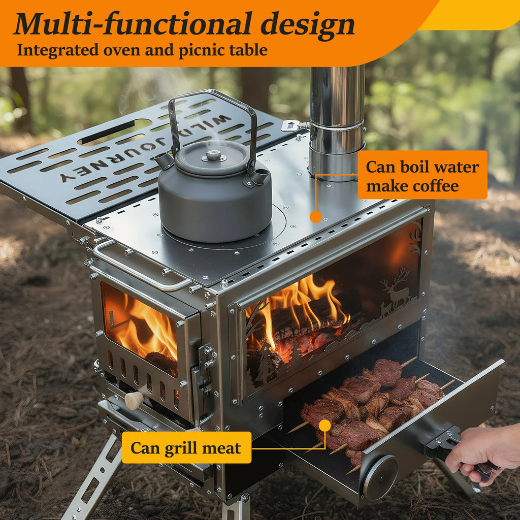 Portable Stove Oven/Camping Table/ Chimney