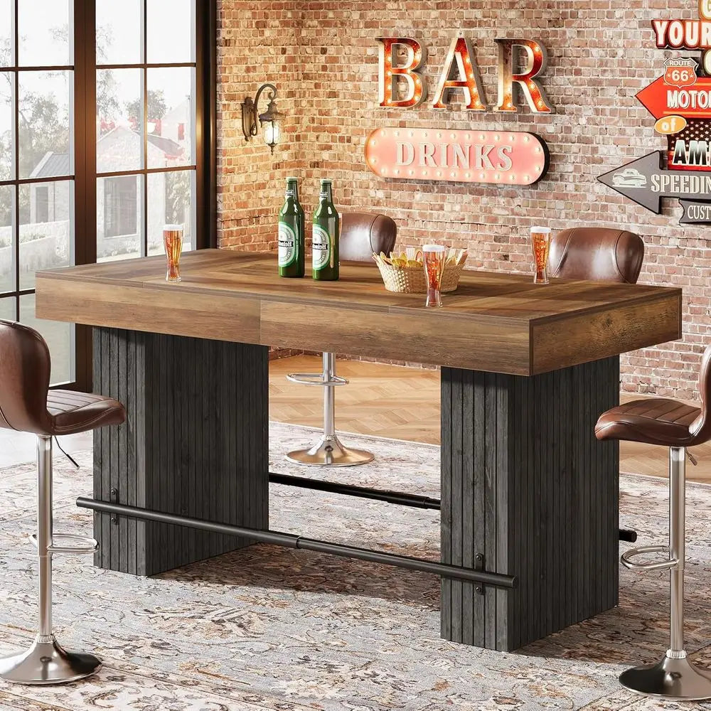 62.2 Industrial Style Counter Height Bar