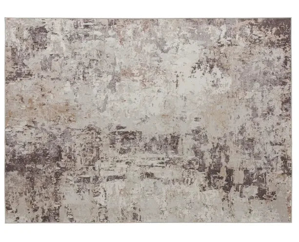 4x6 Washable Abstract Mixed-Brown