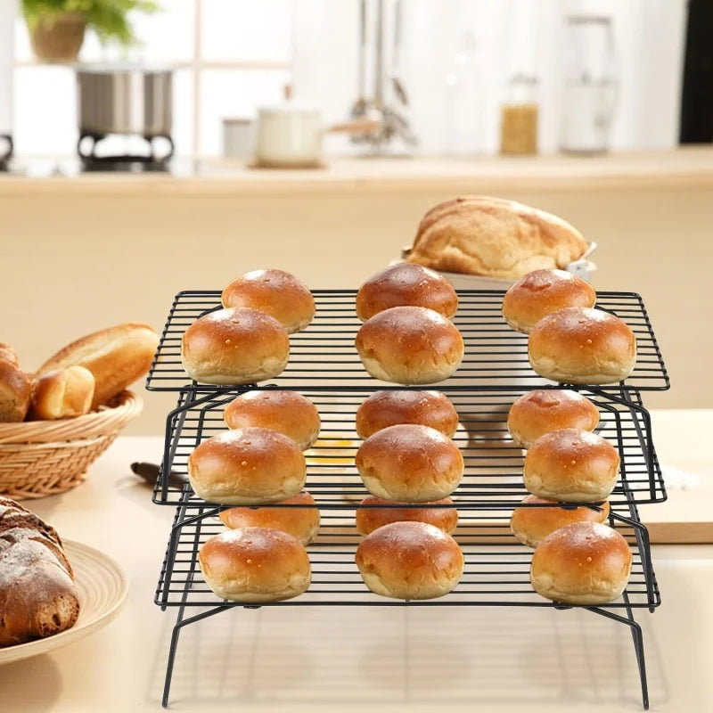 Stainless 3 Layer Foldable Wire Grid Baking