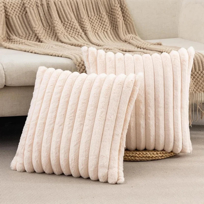 Faux Rabbit Fur Cushion Cover