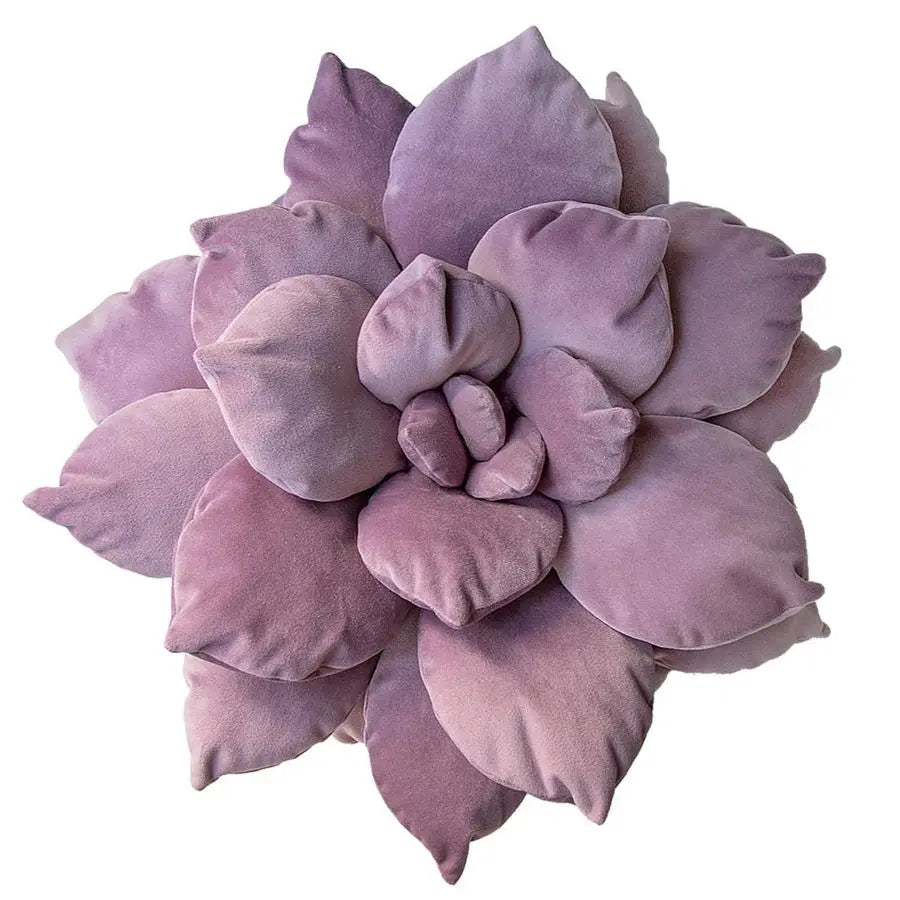 17 Purple Cactus Flower Pillow