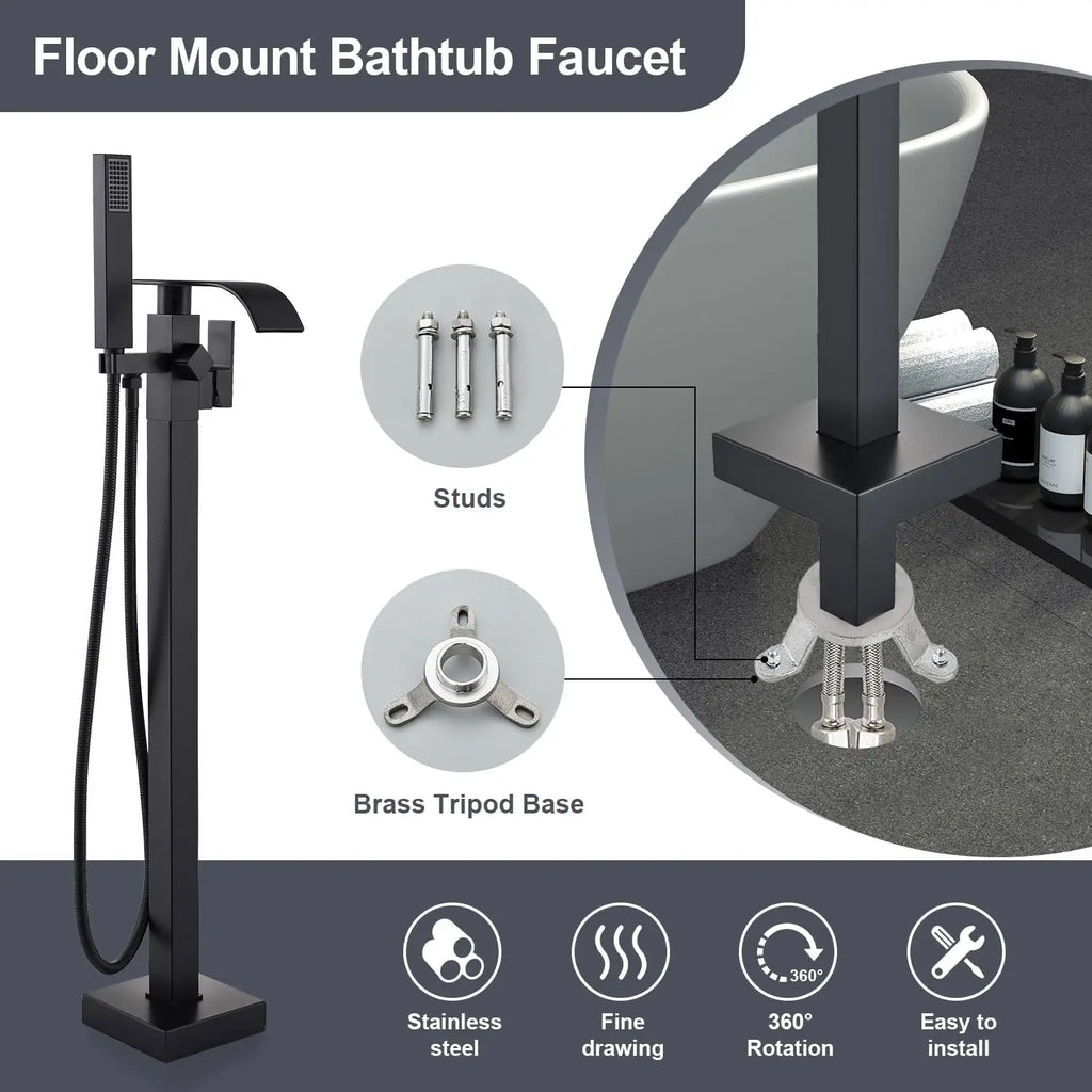Black Waterfall Free Standing