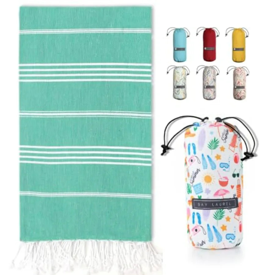 Turkish Beach Towel with Travel Bag 39 x 71