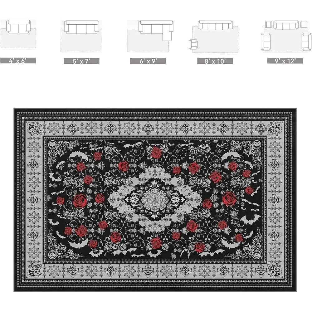 8x10 Dark Academia Gothic Washable