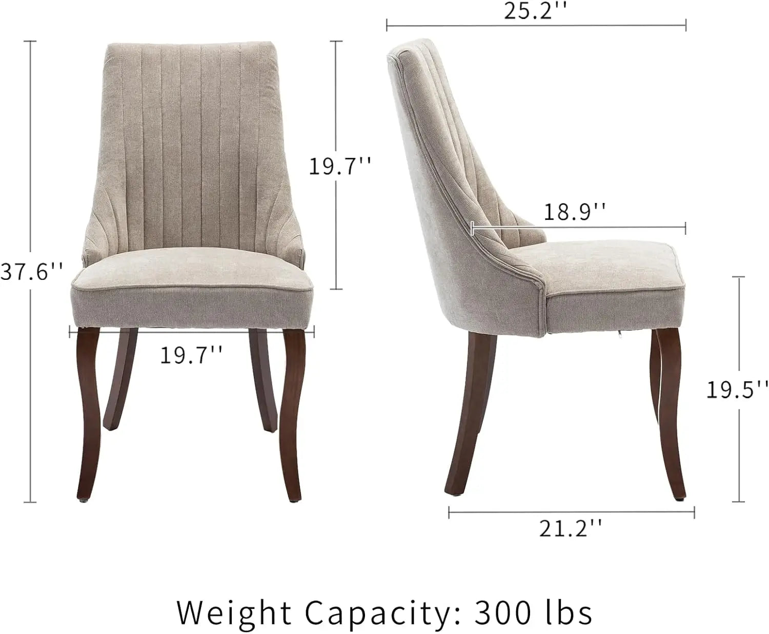 6 Beige Velvet Upholstered MCM