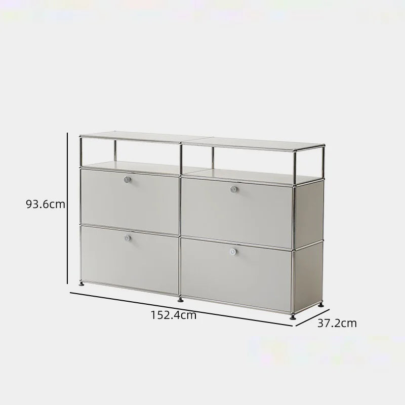 Metal TV Stand W/Cabinets