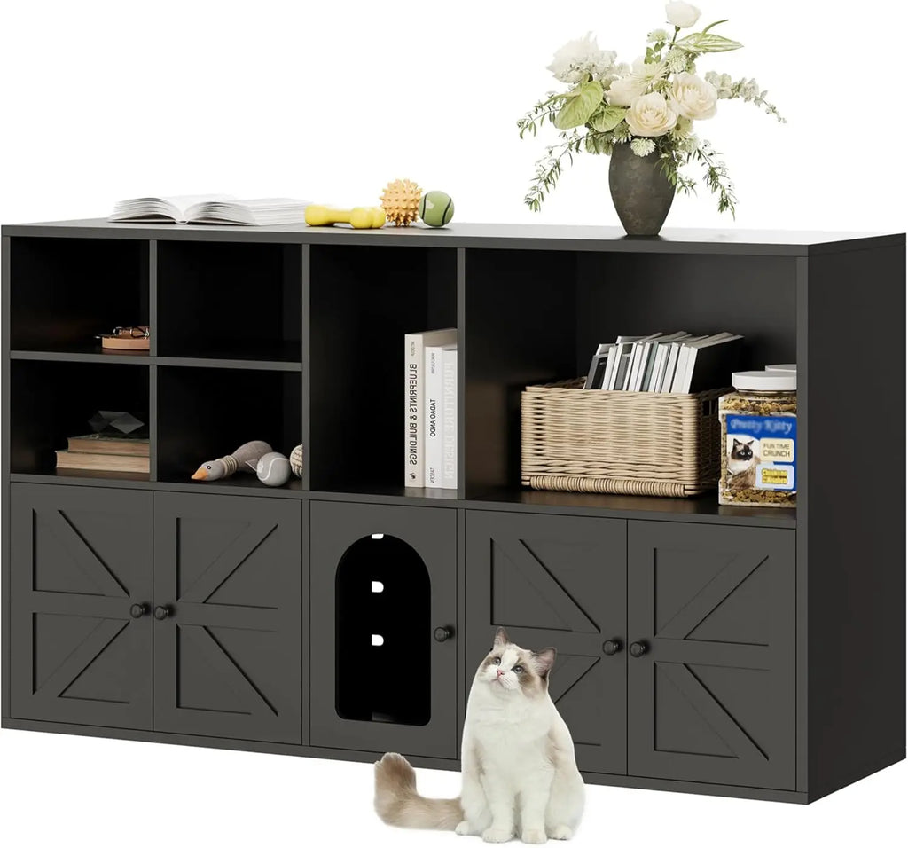 Cat Litter Box Enclosure for 2