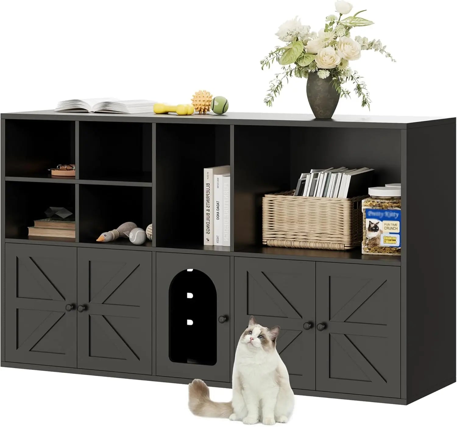 Cat Litter Box Enclosure for 2