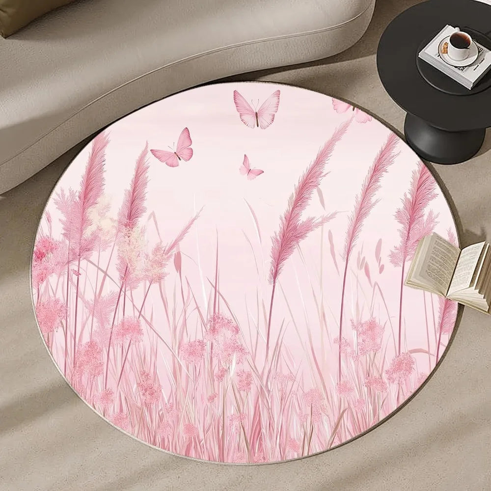 6' Red Floral Butterfly Circle